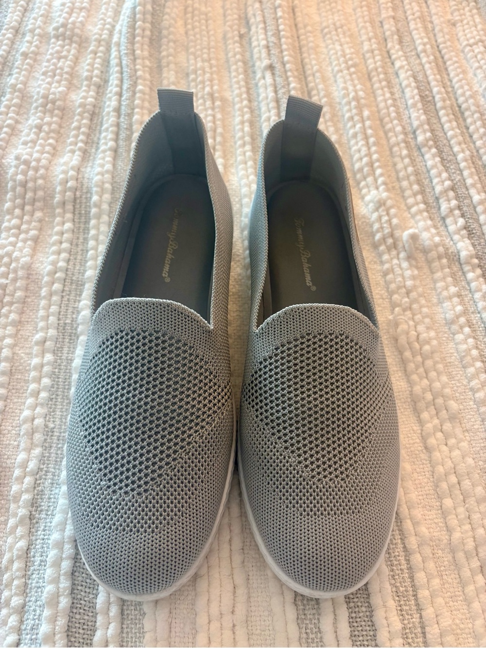 Tommy Bahama Light Gray Slip-On Knit Sneakers - Women